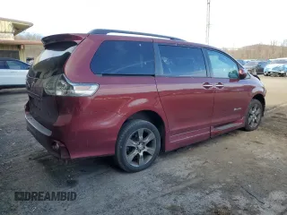 2015 Toyota Sienna SE with VIN 5TDXK3DC9FS565674, listed as a Copart auction lot 81254394 with 56,502 mi miles and Salvage Title. Bid and sale history available at DreamBid. Image 3.