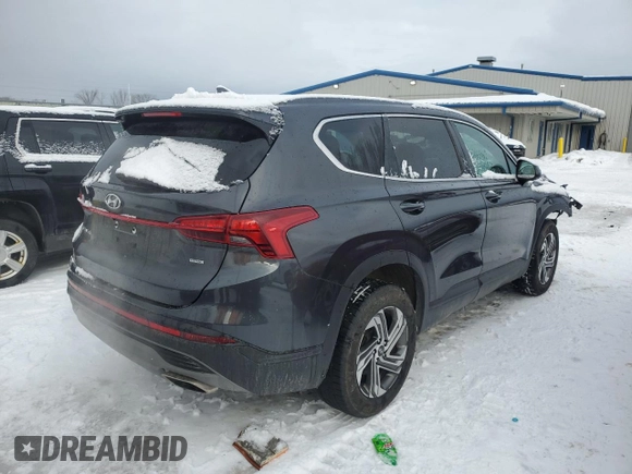 2021 Hyundai Santa Fe SE with VIN 5NMS1DAJ4MH347227, listed as a Copart auction lot 43447315 with 72,702 mi miles and Salvage Title. Bid and sale history available at carsss.com. Image 3.