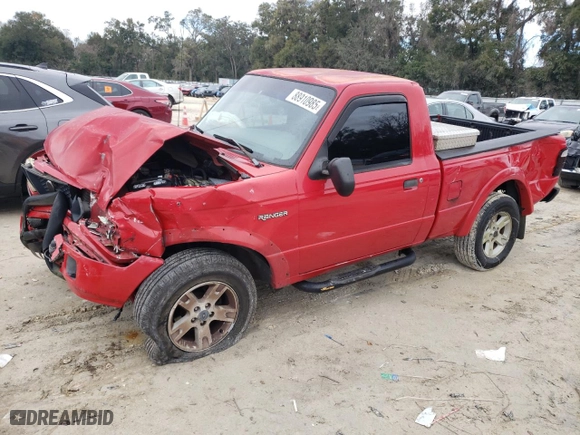 2005 Ford Ranger XL with VIN 1FTYR10U15PB02794, listed as a Copart auction lot 88910985 with 167,137 mi miles and Salvage Title. Bid and sale history available at carsss.com. Image 1.