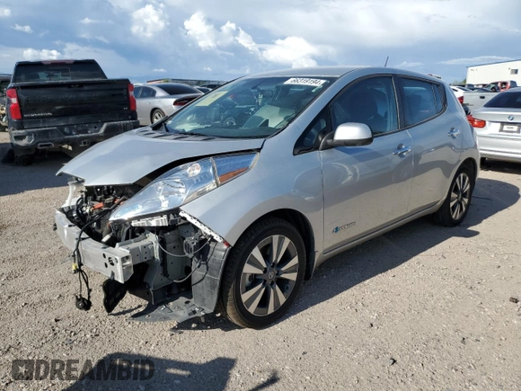 2017 Nissan LEAF SL with VIN 1N4BZ0CP5HC303329, listed as a Copart auction lot 66319194 with 84,142 mi miles and Salvage Title. Bid and sale history available at carsss.com. Image 1.