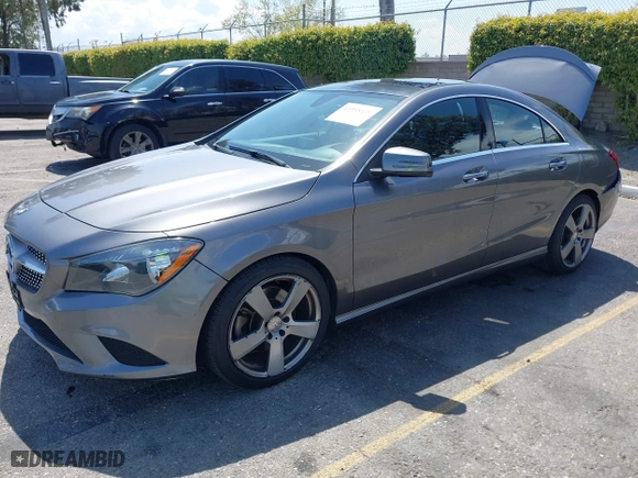 2015 Mercedes-Benz CLA-Class CLA 250 with VIN WDDSJ4EB4FN163193, listed as a IAAI auction lot 41958438 with 83,677 mi miles. Bid and sale history available at carsss.com. Image 2.