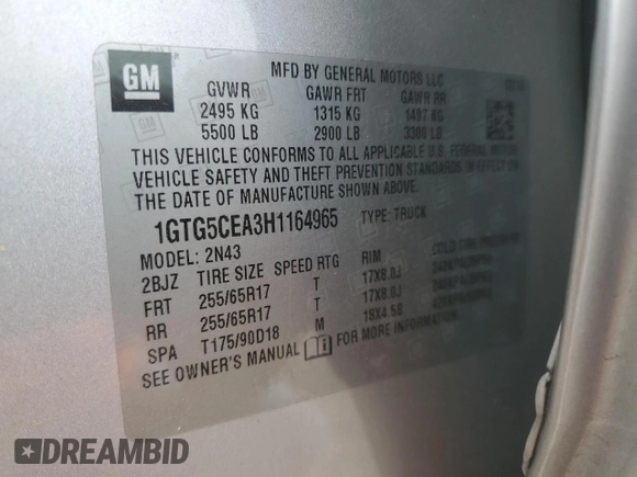 2017 GMC Canyon 2WD SLE with VIN 1GTG5CEA3H1164965, listed as a Copart auction lot 77804204 with 124,281 mi miles and Clean Title. Bid and sale history available at carsss.com. Image 12.