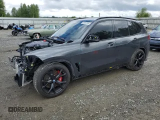 2022 BMW X5 M z VIN 5YMJU0C08N9K73041, wystawiony jako Copart lot #50552535 z przebiegiem 27 715 mil mil oraz Szkoda całkowita • Salvage title. Historia ofert i sprzedaży dostępna na DreamBid. Obrazek 1.