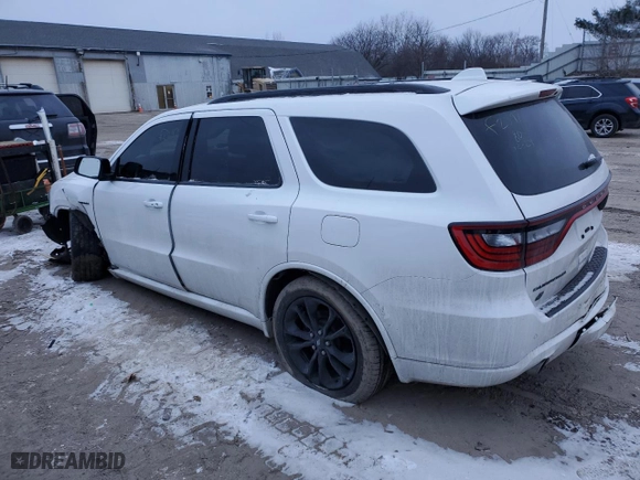 2020 Dodge Durango R/T with VIN 1C4SDJCT6LC407395, listed as a Copart auction lot 84628384 with 112,070 mi miles and Salvage Title. Bid and sale history available at carsss.com. Image 2.