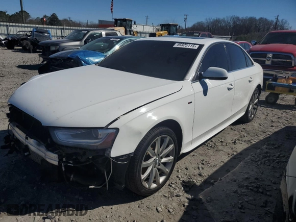 2014 Audi A4 Premium with VIN WAUAFAFL2EN000938, listed as a Copart auction lot 46825115 with 0 mi miles and Salvage Title. Bid and sale history available at carsss.com. Image 1.