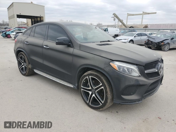 2019 Mercedes-Benz GLE 43 AMG with VIN 4JGED6EB7KA145777, listed as a Copart auction lot 47424505 with 73,487 mi miles and Salvage title. Bid and sale history available at DreamBid. Image 4.