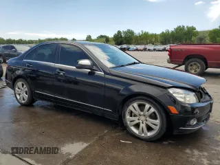 2009 Mercedes-Benz C 300 Sport with VIN WDDGF81X59F206485, listed as a Copart auction lot 60905755 with 179,350 mi miles and Salvage title. Bid and sale history available at DreamBid. Image 4.