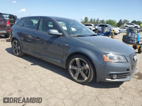 2013 Audi A3 Premium Plus with VIN WAUPEAFM9DA000642, listed as a Copart auction lot 62450875 with 57,220 mi miles and Clean title. Bid and sale history available at DreamBid. Image 4.