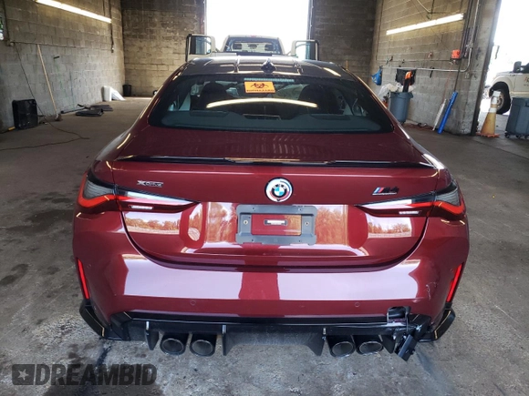 2023 BMW M4 Competition xDrive with VIN WBS43AZ09PCM93647, listed as a Copart auction lot 63674293 with 0 mi miles. Bid and sale history available at carsss.com. Image 6.