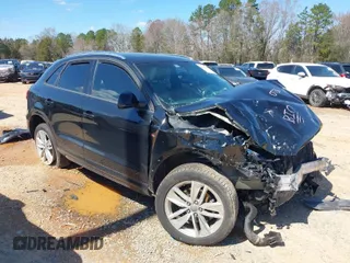 2018 Audi Q3 Premium with VIN WA1BCCFS1JR000736, listed as a IAAI auction lot 41802192 with 62,081 mi miles. Bid and sale history available at carsss.com. Image 1.