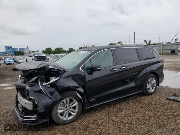 2021 Toyota Sienna Limited with VIN 5TDZRKEC6MS012684, listed as a Copart auction lot 61996195 with 80,609 mi miles and Salvage title. Bid and sale history available at DreamBid. Image 1.