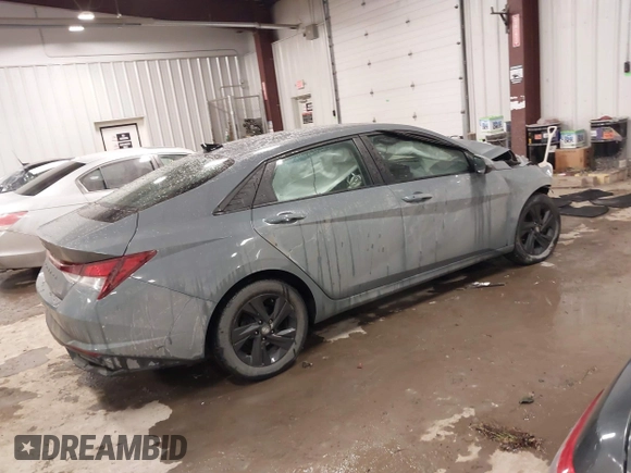 2021 Hyundai Elantra SEL with VIN KMHLS4AG1MU104484, listed as a IAAI auction lot 41350845 with 33,459 mi miles. Bid and sale history available at carsss.com. Image 4.