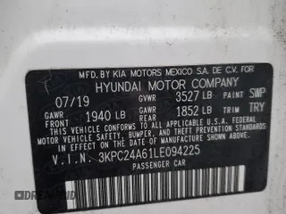 2020 Hyundai Accent SE with VIN 3KPC24A61LE094225, listed as a Copart auction lot 36822383 with 18,286 mi miles. Bid and sale history available at carsss.com. Image 12.