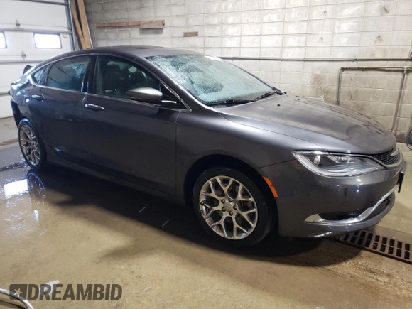2016 Chrysler 200 C with VIN 1C3CCCEG0GN130776, listed as a Copart auction lot 48856735 with 77,090 mi miles and Salvage Title. Bid and sale history available at carsss.com. Image 4.