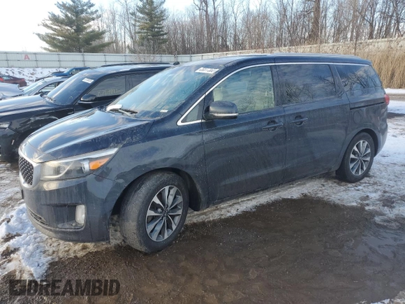 2015 Kia Sedona SX with VIN KNDMC5C15F6037710, listed as a Copart auction lot 89077365 with 165,143 mi miles and Clean Title. Bid and sale history available at carsss.com. Image 1.