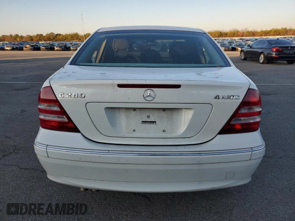 2007 Mercedes-Benz C 280 Luxury z VIN WDBRF92H07F908967, wystawiony jako Copart lot #57304005 z przebiegiem Nie podano mil oraz Nie do naprawy • Non repairable. Historia ofert i sprzedaży dostępna na DreamBid. Obrazek 6.
