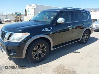 2017 Nissan Armada Platinum with VIN JN8AY2NE7H9702910, listed as a IAAI auction lot 42028682 with 134,681 mi miles. Bid and sale history available at carsss.com. Image 18.