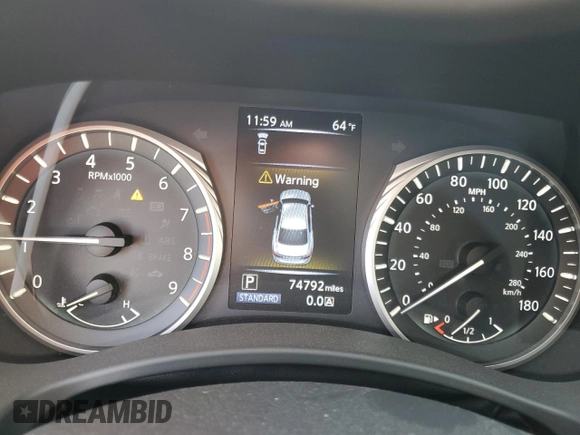 2021 Infiniti Q50 Red Sport 400 with VIN JN1FV7DP4MM850498, listed as a Copart auction lot 78503373 with 74,792 mi miles and Salvage Title. Bid and sale history available at DreamBid. Image 9.