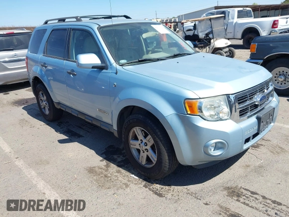 2008 Ford Escape Hybrid with VIN 1FMCU59H38KB35928, listed as a IAAI auction lot 42513127 with 145,153 mi miles and . Bid and sale history available at DreamBid. Image 1.