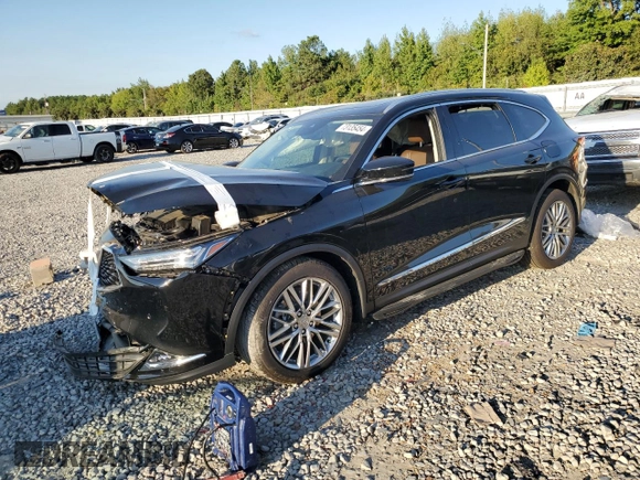 2023 Acura MDX w/Advance Package with VIN 5J8YE1H81PL036472, listed as a Copart auction lot 73135454 with 0 mi miles and Salvage Title. Bid and sale history available at carsss.com. Image 1.
