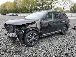 2018 Nissan Pathfinder SL z VIN 5N1DR2MM7JC664789, wystawiony jako Copart lot #55627295 z przebiegiem 95 165 mil mil oraz Szkoda całkowita • Salvage title. Historia ofert i sprzedaży dostępna na DreamBid. Obrazek 1.