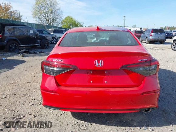 2025 Honda Civic Sport with VIN 2HGFE2F51SH528155, listed as a IAAI auction lot 42094578 with 6,403 mi miles and . Bid and sale history available at DreamBid. Image 15.
