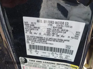 2012 Ford F-150 XL with VIN 1FTFW1ETXCFB11531, listed as a IAAI auction lot 41710325 with 167,337 mi miles. Bid and sale history available at carsss.com. Image 9.
