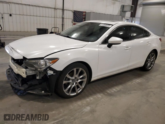 2014 Mazda 6 i Grand Touring with VIN JM1GJ1W65E1120536, listed as a Copart auction lot 51058525 with 85,850 mi miles and Salvage Title. Bid and sale history available at DreamBid. Image 1.