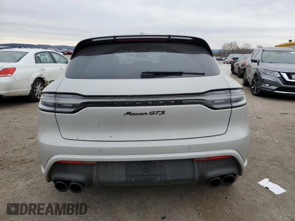 2023 Porsche Macan GTS with VIN WP1AF2A52PLB55150, listed as a Copart auction lot 47746014 with 6,786 mi miles and Salvage title. Bid and sale history available at DreamBid. Image 6.