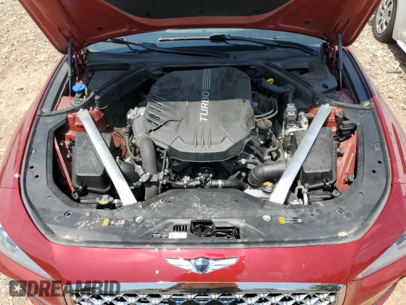 2021 Genesis G70 3.3T with VIN KMTG74LE2MU074173, listed as a Copart auction lot 58236675 with 65,665 mi miles and Salvage title. Bid and sale history available at DreamBid. Image 11.