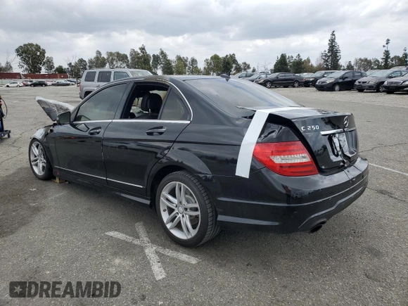 2014 Mercedes-Benz C C 250 Sport with VIN WDDGF4HB4ER303091, listed as a Copart auction lot 54742345 with Not Provided miles and Non Repairable. Bid and sale history available at carsss.com. Image 2.