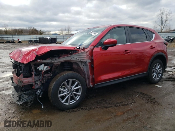 2022 Mazda CX-5 2.5 S Preferred Package with VIN JM3KFBCM8N0604895, listed as a Copart auction lot 48341795 with 34,366 mi miles and Salvage Title. Bid and sale history available at carsss.com. Image 1.