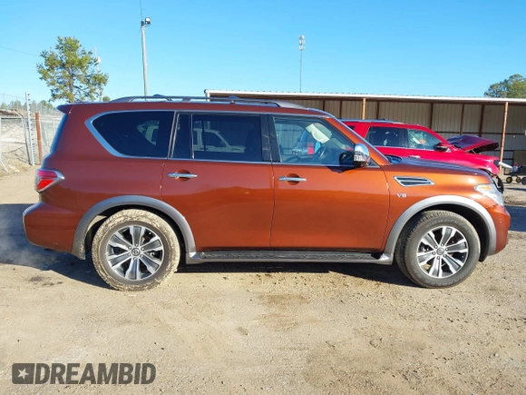 2018 Nissan Armada SL with VIN JN8AY2ND4J9059526, listed as a IAAI auction lot 41187756 with 116,572 mi miles and . Bid and sale history available at DreamBid. Image 14.