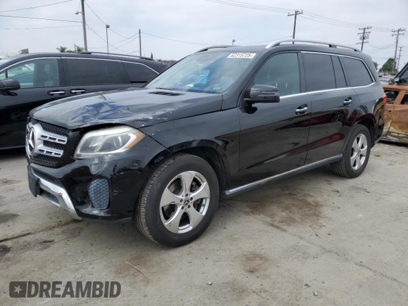 2018 Mercedes-Benz GLS 450 with VIN 4JGDF6EE0JB153776, listed as a Copart auction lot 62315725 with 62,348 mi miles and Salvage title. Bid and sale history available at DreamBid. Image 1.