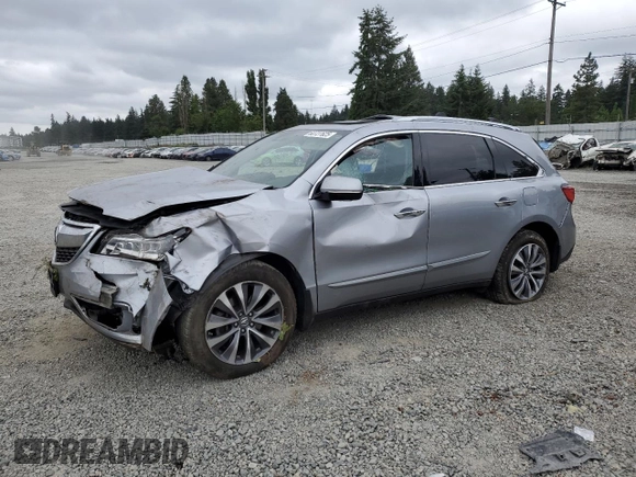 2016 Acura MDX Technology z VIN 5FRYD4H40GB013895, wystawiony jako Copart lot #60727625 z przebiegiem 190 094 mil mil oraz Szkoda całkowita • Salvage title. Historia ofert i sprzedaży dostępna na DreamBid. Obrazek 1.