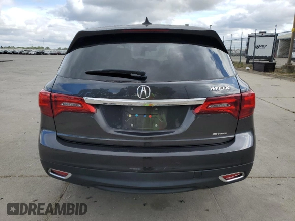 2015 Acura MDX Tech Pkg with VIN 5FRYD4H4XFB023378, listed as a Copart auction lot 54727855 with 70,590 mi miles and Salvage Title. Bid and sale history available at carsss.com. Image 6.