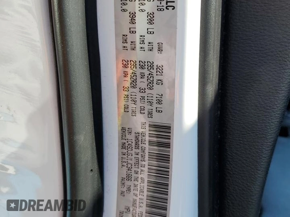 2018 Dodge Durango SRT with VIN 1C4SDJGJ1JC341666, listed as a Copart auction lot 51927205 with 86,585 mi miles and Salvage title. Bid and sale history available at DreamBid. Image 13.