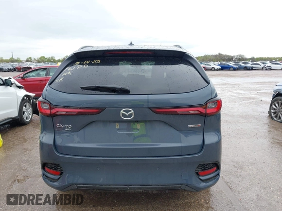 2025 Mazda CX-70 S Premium with VIN JM3KJDHC9S1113770, listed as a IAAI auction lot 41891512 with 7,313 mi miles and . Bid and sale history available at DreamBid. Image 16.