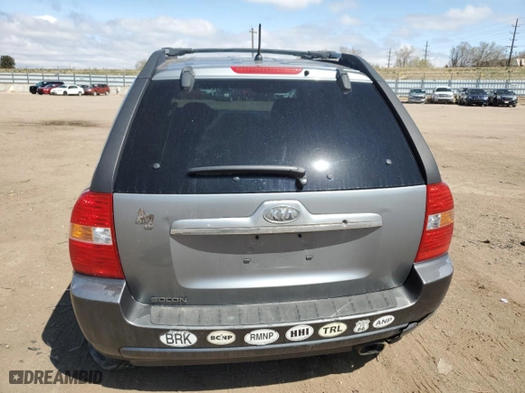 2007 Kia Sportage LX with VIN KNDJF724277378611, listed as a Copart auction lot 51516305 with 150,856 mi miles and Salvage Title. Bid and sale history available at carsss.com. Image 6.