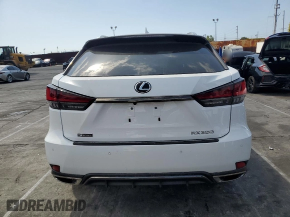 2020 Lexus RX 350 F Sport Performance with VIN 2T2YZMDA4LC234425, listed as a Copart auction lot 50831835 with 20,083 mi miles and Salvage title. Bid and sale history available at DreamBid. Image 6.