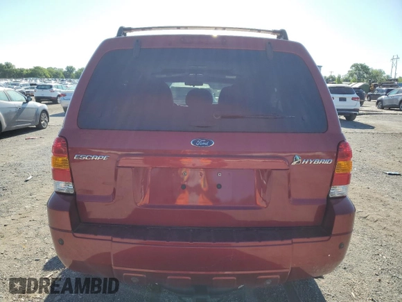2006 Ford Escape Hybrid with VIN 1FMCU95H06KC87630, listed as a Copart auction lot 54201185 with 75,417 mi miles and Clean title. Bid and sale history available at DreamBid. Image 6.