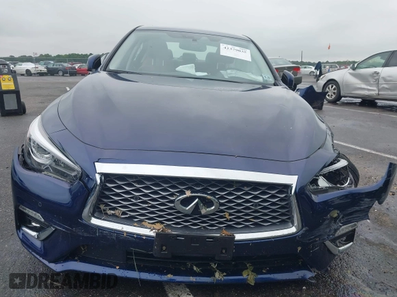 2024 Infiniti Q50 Luxe with VIN JN1EV7BR7RM631669, listed as a IAAI auction lot 42379035 with 9,376 mi miles and . Bid and sale history available at DreamBid. Image 6.