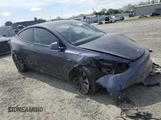 2021 Tesla Model Y Performance with VIN 5YJYGDEF2MF262273, listed as a Copart auction lot 50569245 with 90,879 mi miles and Salvage Title. Bid and sale history available at DreamBid. Image 4.