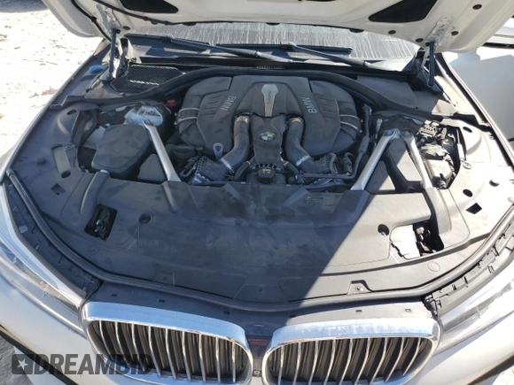 2019 BMW 7 Series 750i with VIN WBA7F0C5XKGM25348, listed as a Copart auction lot 46537485 with 54,365 mi miles and Salvage title. Bid and sale history available at DreamBid. Image 11.