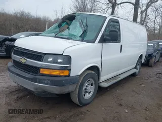2018 Chevrolet Express Cargo Van with VIN 1GCWGAFG0J1904474, listed as a IAAI auction lot 41467432 with 54,996 mi miles. Bid and sale history available at carsss.com. Image 2.