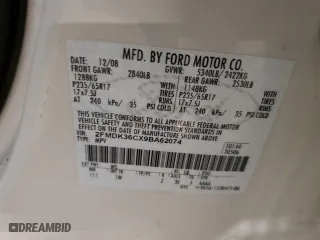 2009 Ford Edge SE with VIN 2FMDK36CX9BA62074, listed as a Copart auction lot 54018245 with 208,967 mi miles and Salvage Title. Bid and sale history available at carsss.com. Image 13.