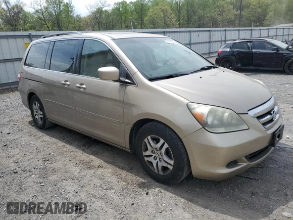 2007 Honda Odyssey EX-L with VIN 5FNRL38777B407777, listed as a Copart auction lot 54193005 with 170,470 mi miles and Salvage Title. Bid and sale history available at carsss.com. Image 4.