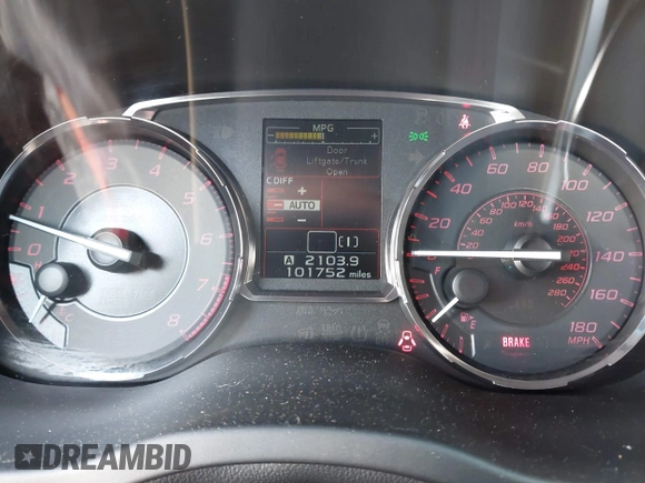 2017 Subaru WRX STI with VIN JF1VA2V67H9817958, listed as a IAAI auction lot 42580579 with 101,752 mi miles and . Bid and sale history available at DreamBid. Image 7.