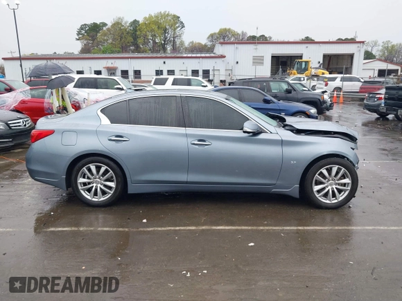 2015 Infiniti Q50 Premium with VIN JN1BV7AR4FM393974, listed as a IAAI auction lot 41874345 with 148,228 mi miles. Bid and sale history available at carsss.com. Image 13.