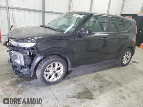 2022 Kia Soul LX with VIN KNDJ23AU8N7184684, listed as a Copart auction lot 53359015 with 52,388 mi miles and Salvage Title. Bid and sale history available at carsss.com. Image 1.